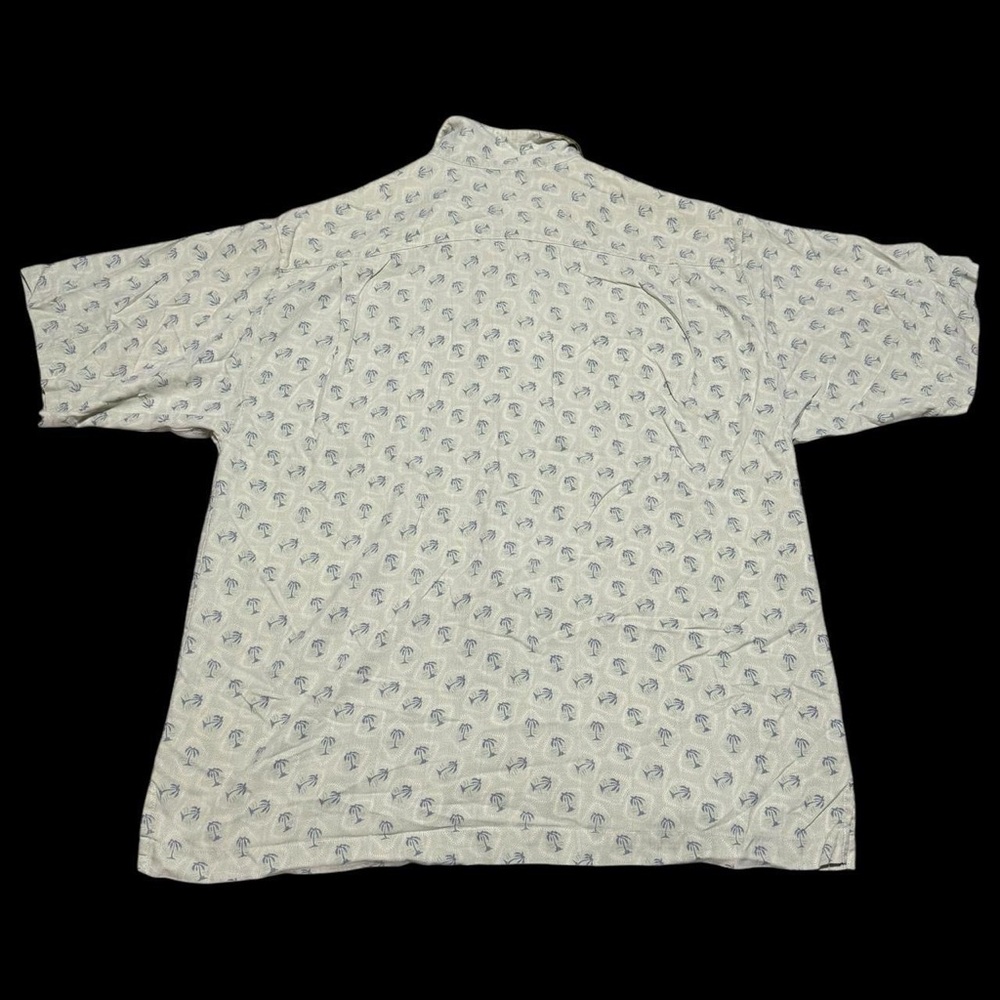 Tommy Bahamas Palm Tree Stained Button Up Hawaiian Shirt Adult‎ Large - Picture 4 of 6